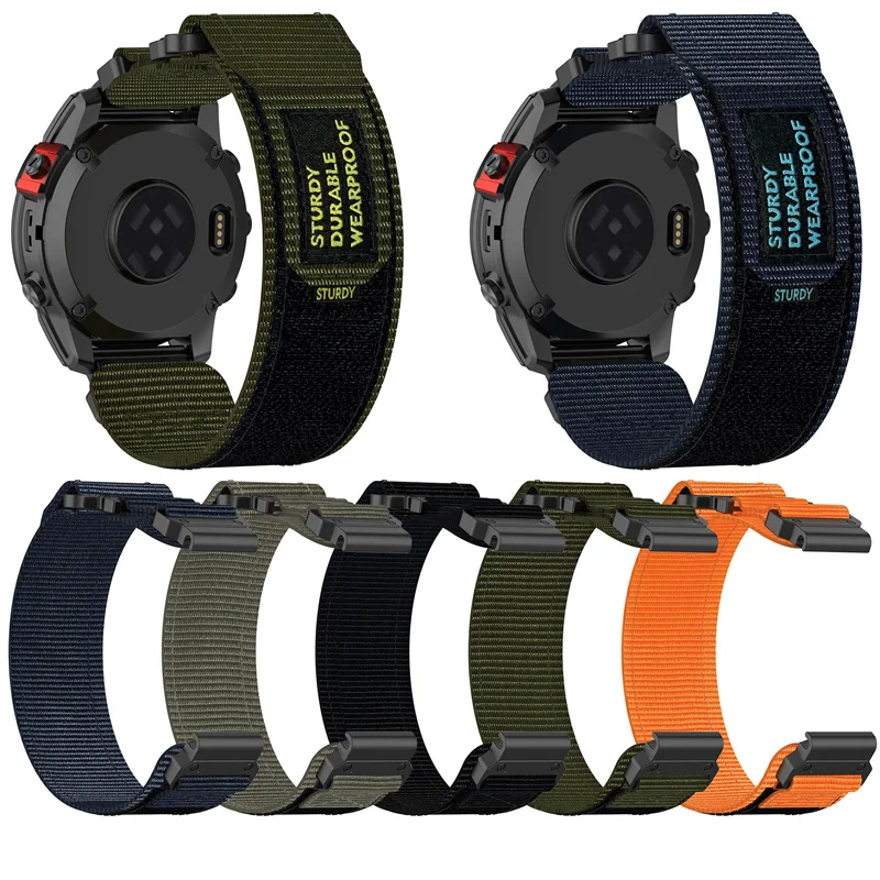 Спортивный нейлоновый ремешок для часов Garmin Fenix8 51 мм 47 43 аксессуары Fenix 8 Quickfit 20 22 26