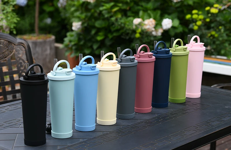 830ML Large Capacity Double Wall Tumbler with Handle Portable Stainless Steel Vacuum Insulated Water Cup Keep Hot and Cold
