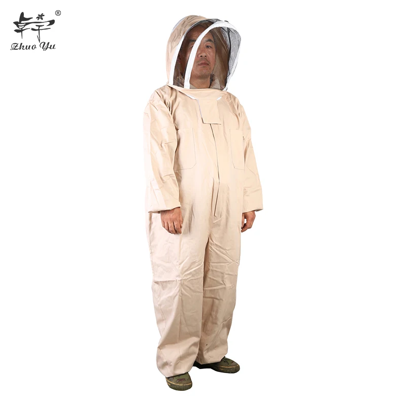 cotton beekeeping suits/brown or white color beekeeping clothing/beekeeper beekeeping wears