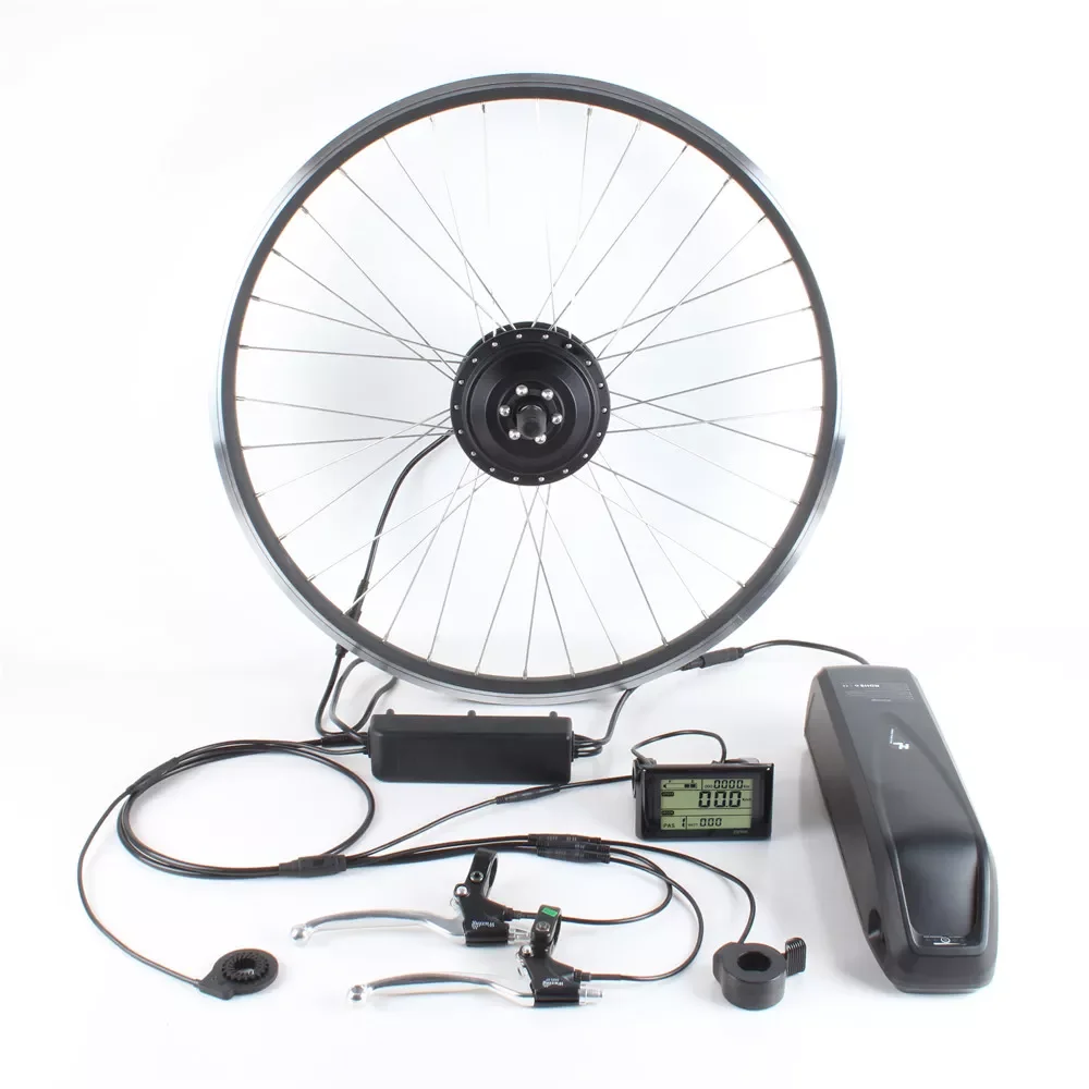 Vtuvia wholesale ebike conversion kit with 13Ah Li-ion battery 36V 500W  high speed rear drive brushless geared hub motor