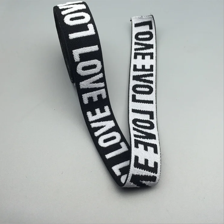 Fashion Elastic Band Letters Jacquard LOVE 38mm Width Elastic Bands Webbing