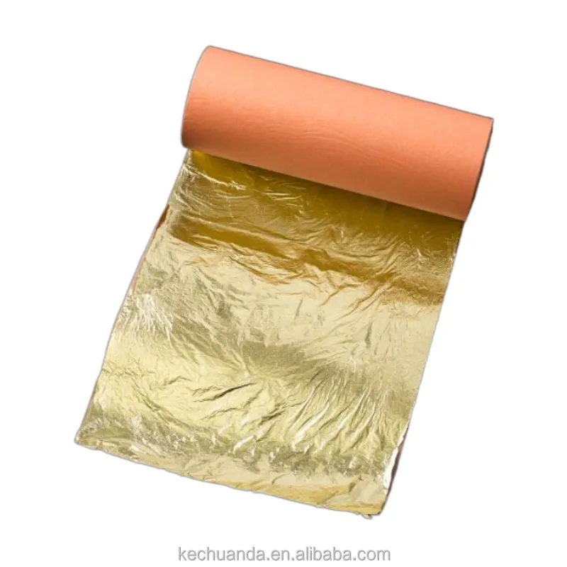 Width 15 cm Imitation Gold Sheet Leaf  Roll 75 M Long For Furniture Lines Home Gilding Decoration Copper Gold Leaf in Roll