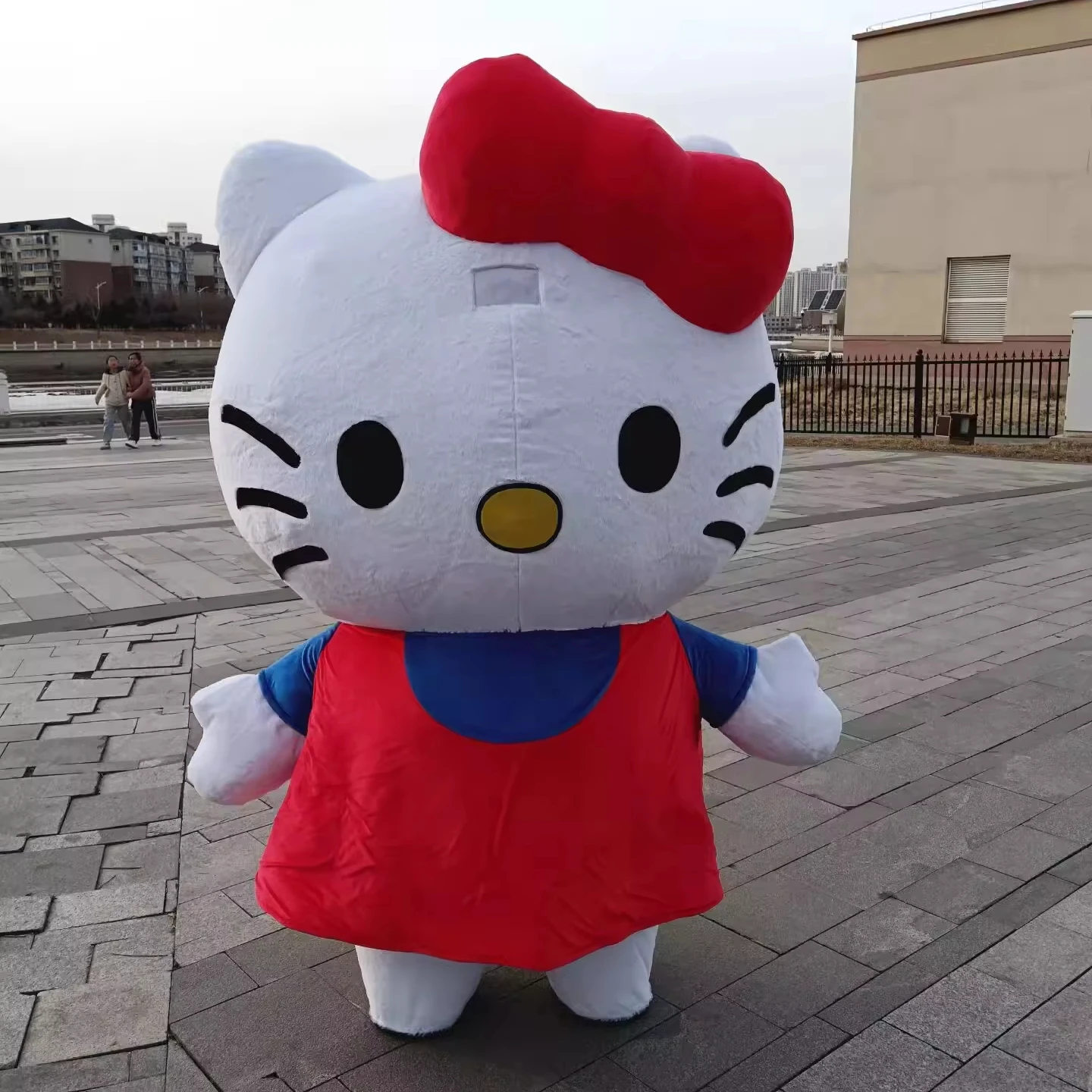 Hot sale parade moving inflatable Kitty Cat mascot costume cartoon character kitty cat mascot suit for sale