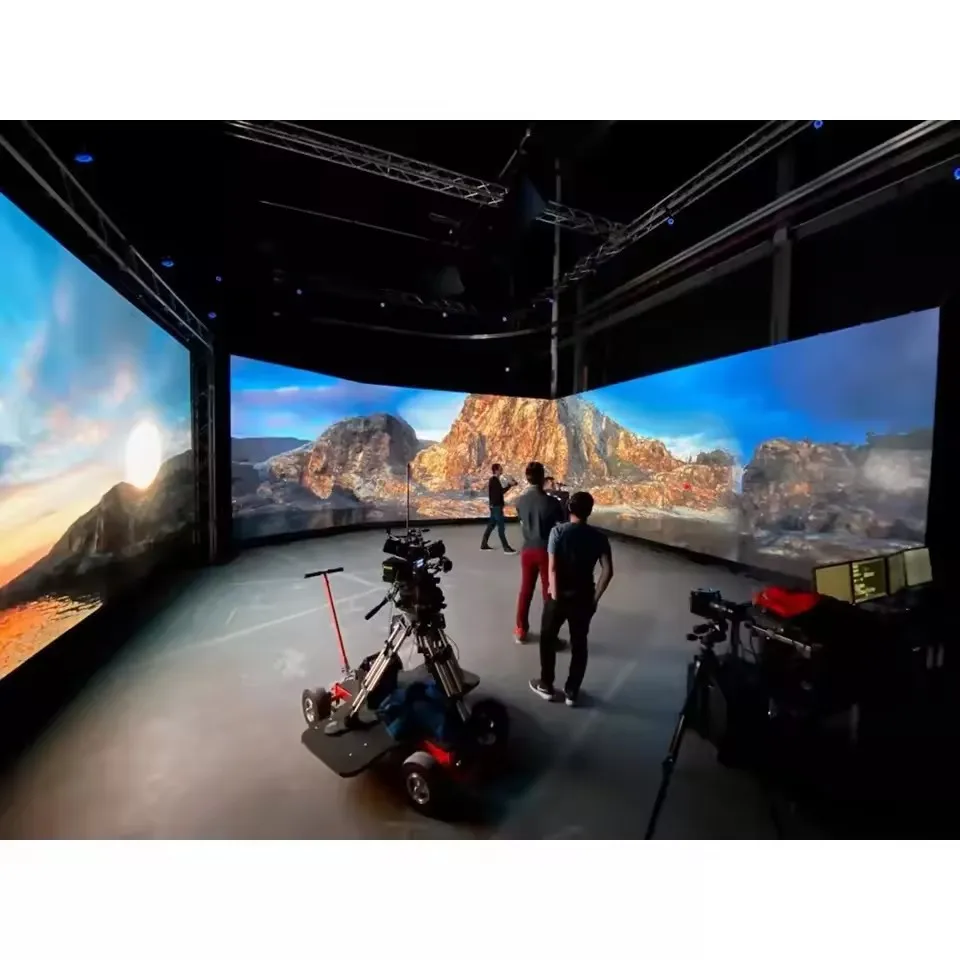 Студийный фон виртуальное производство Аренда помещений UHD 3D VR XR светодиодный настенный захватывающий видео дисплей экран