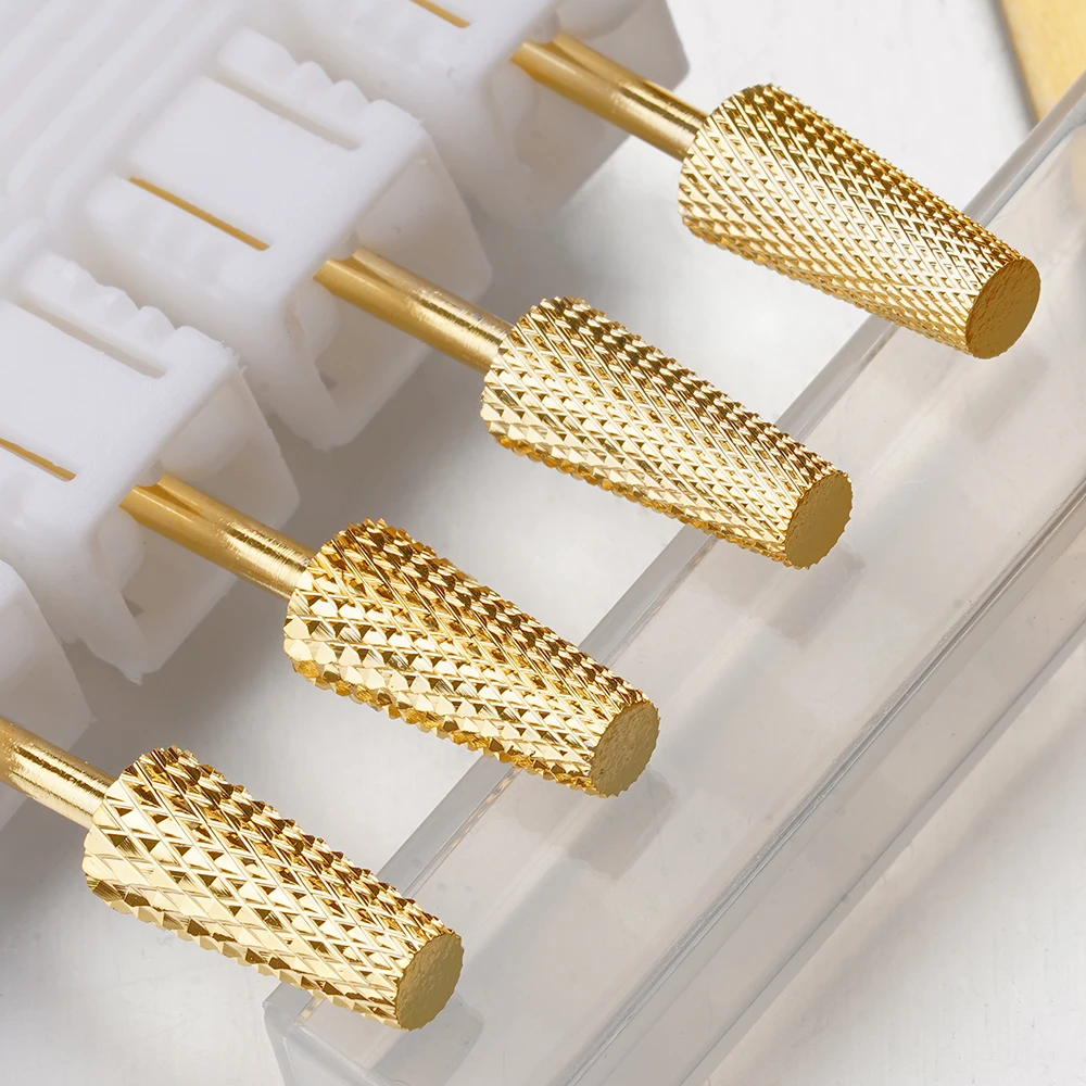 Professional Large Tapered Barrel Bits Safety Bottom Nail Polish Tool More Polishing Area Tungsten Carbide Nail Drill Bit
