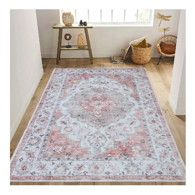 Custom Persian design with anti slip backing printed carpet for living room