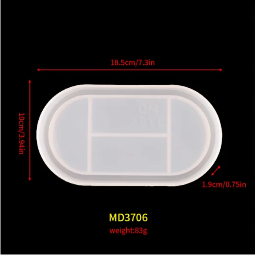 Coaster Molds silicone mold bar jewelry Silicone Tray Casting Mould Oval Shape Epoxy Resin Mold for Craft Jewelry Making Tools
