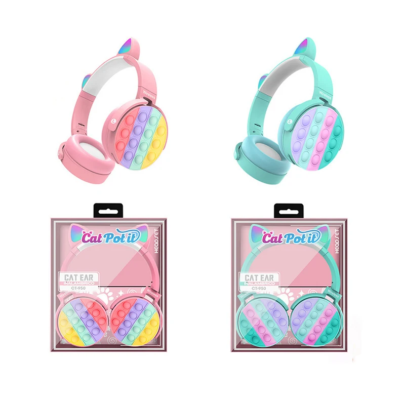 New Design Auriculares Pop It Earphone Toys Fidget Headset Headphones pop it Toys