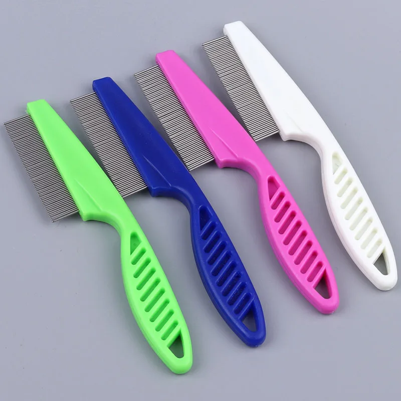 Stainless steel Pet Grooming Massage Comb  Pet  Hair Flea Dematting Comb Pet Cat Lice Nit Free Dog Tick Remover Flea Comb