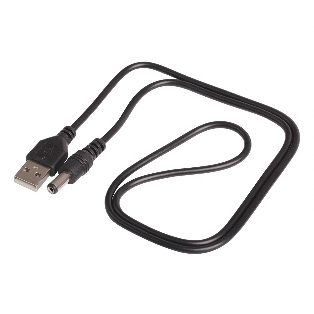 80cm DC5.5mm Power Cable USB to 5.5mm*2.1mm 5V DC Barrel Shaped Jack Power Cable Power Cords Extension Cord