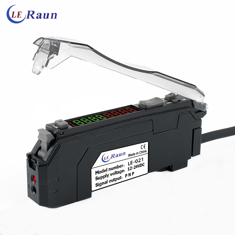Leraun Fiber Optic Sensor Proximity Photoelectric Digital Display Fiber Optic Amplifier Sensor With Ultra-Fast Response