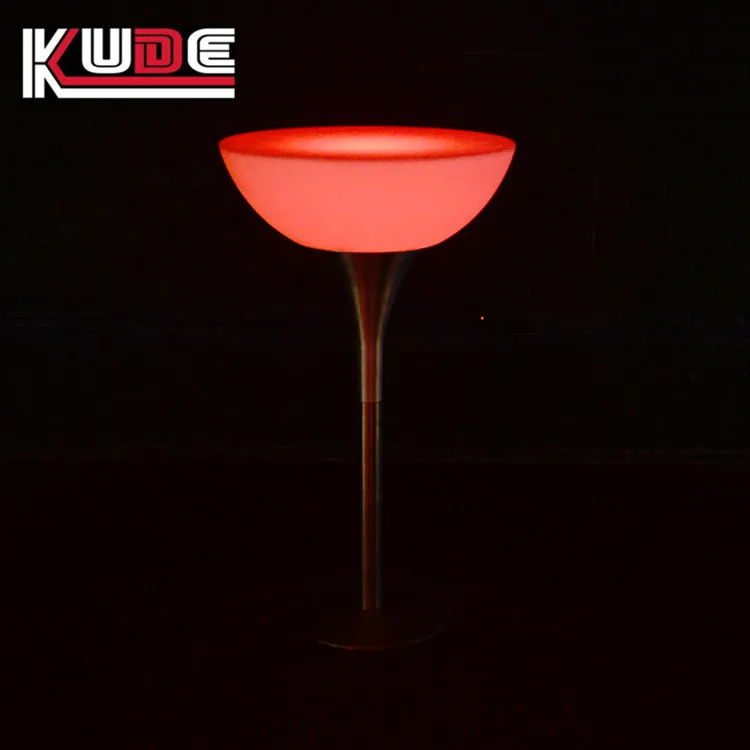 Portable Steel Leg Support Feet Waterproof led bar furniture bar table Led cocktail table for party