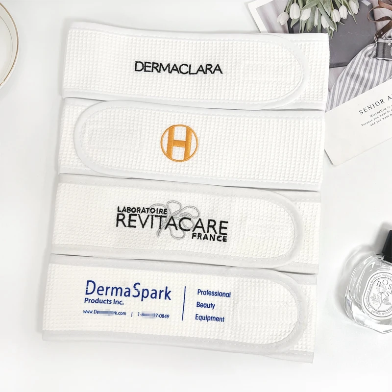 Customized cotton walf  embroidery head band for promotion