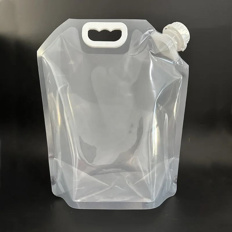 BPA FREE Plastic 1.3 Gallon Collapsible Liquid Storage Water Bag 5 Liter Water Container Pouch for Camping Hiking