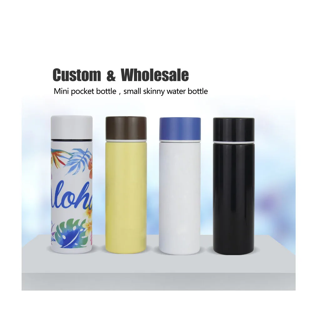 wholesale insulated coffee flask skinny slim vacuum flask colored stainless steel thermos flask 120ml for children
