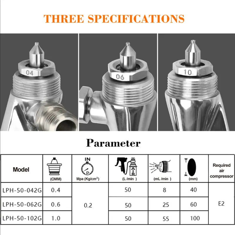 Japan LPH-50 Mini HVLP Spray Gun LPH50 Hand Manual Pistol Sprayer Air Brush For Art Clothes  Air Paint