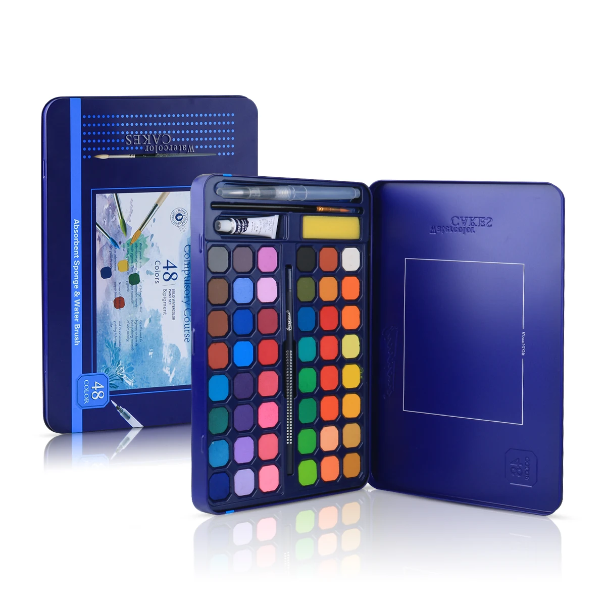 Wholesale In Stock Giorgione 24  Colors  Tin Box  Solid Watercolor Paint Set With Free Gifts For Kids