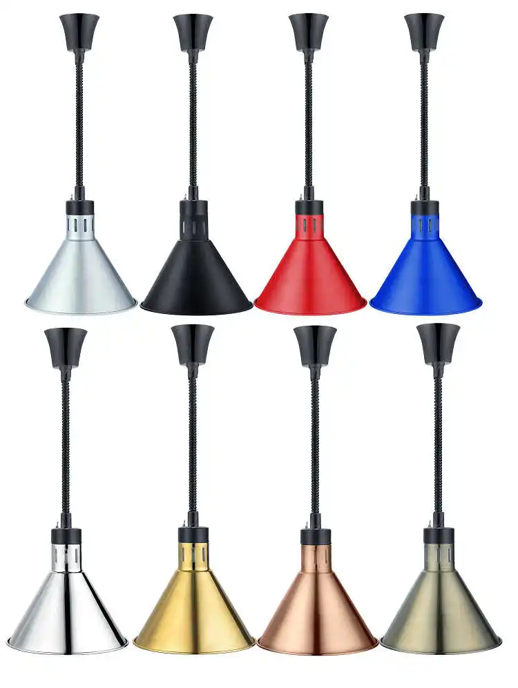 Single head food Telescopic heating lamp Hanging Food Warming light warmer lamp for wholesale
