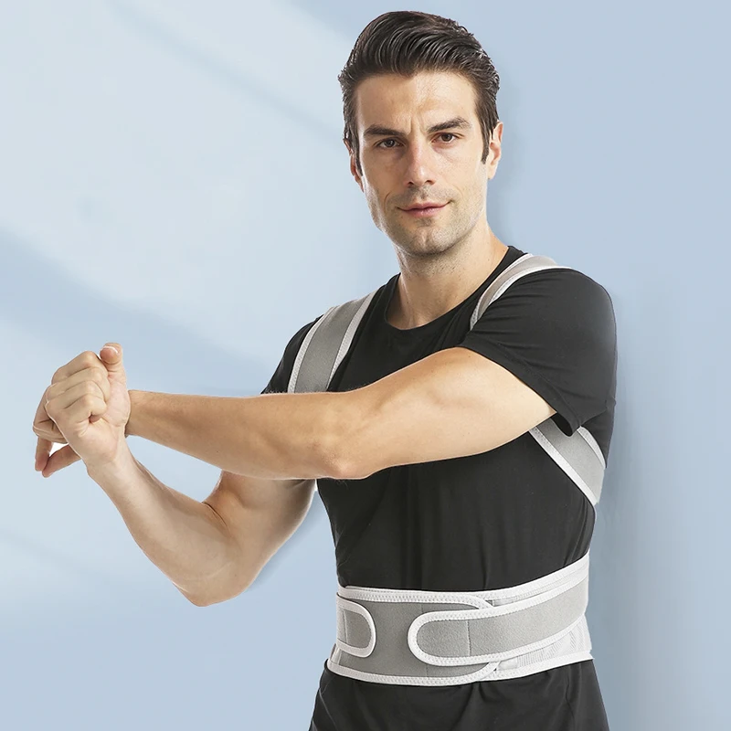 Back correction belt for men and women with chest open shoulders breathable anti-hunchback correction belt waist back