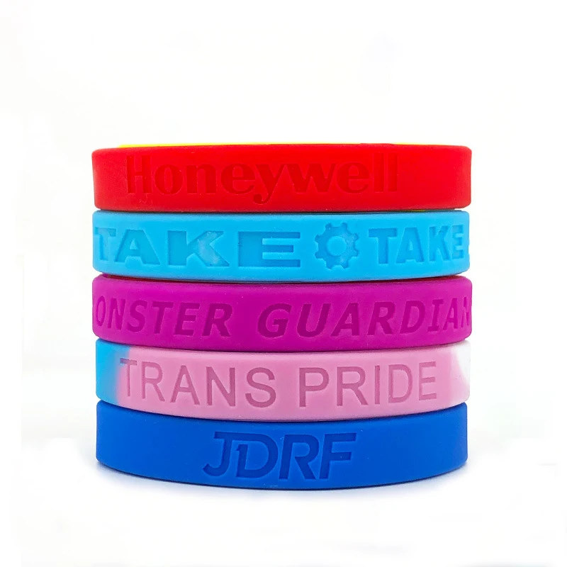 Custom Logo Wrist Bands Silicone Bracelets Personalized Customized Luminous Rubber