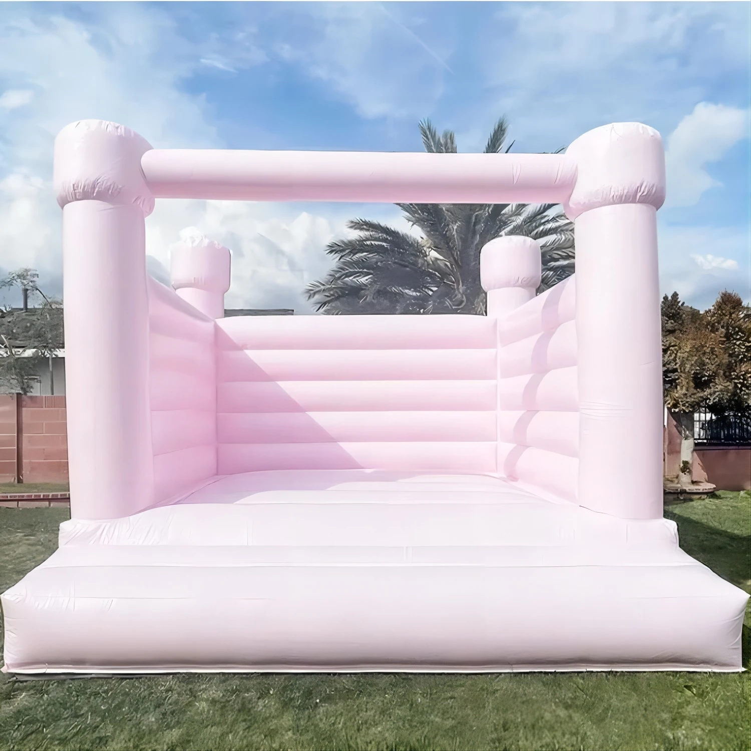 New Outdoor pink green Bounce House Inflatable Jumping Bouncy Castle Jumper Wedding White Inflatable Bounce House For Party