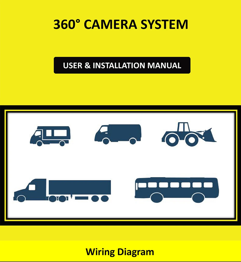 3D 1080P AHD signal super night vison around view system for engineering vehicle