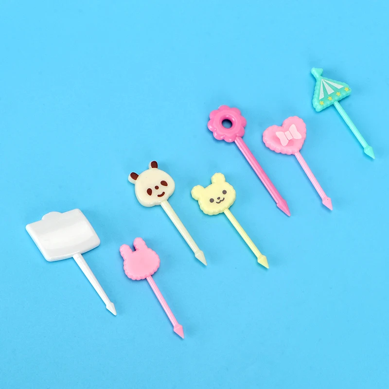 Wholesale colorful 85mm Mini santa kids plastic fruit pick food Decoration