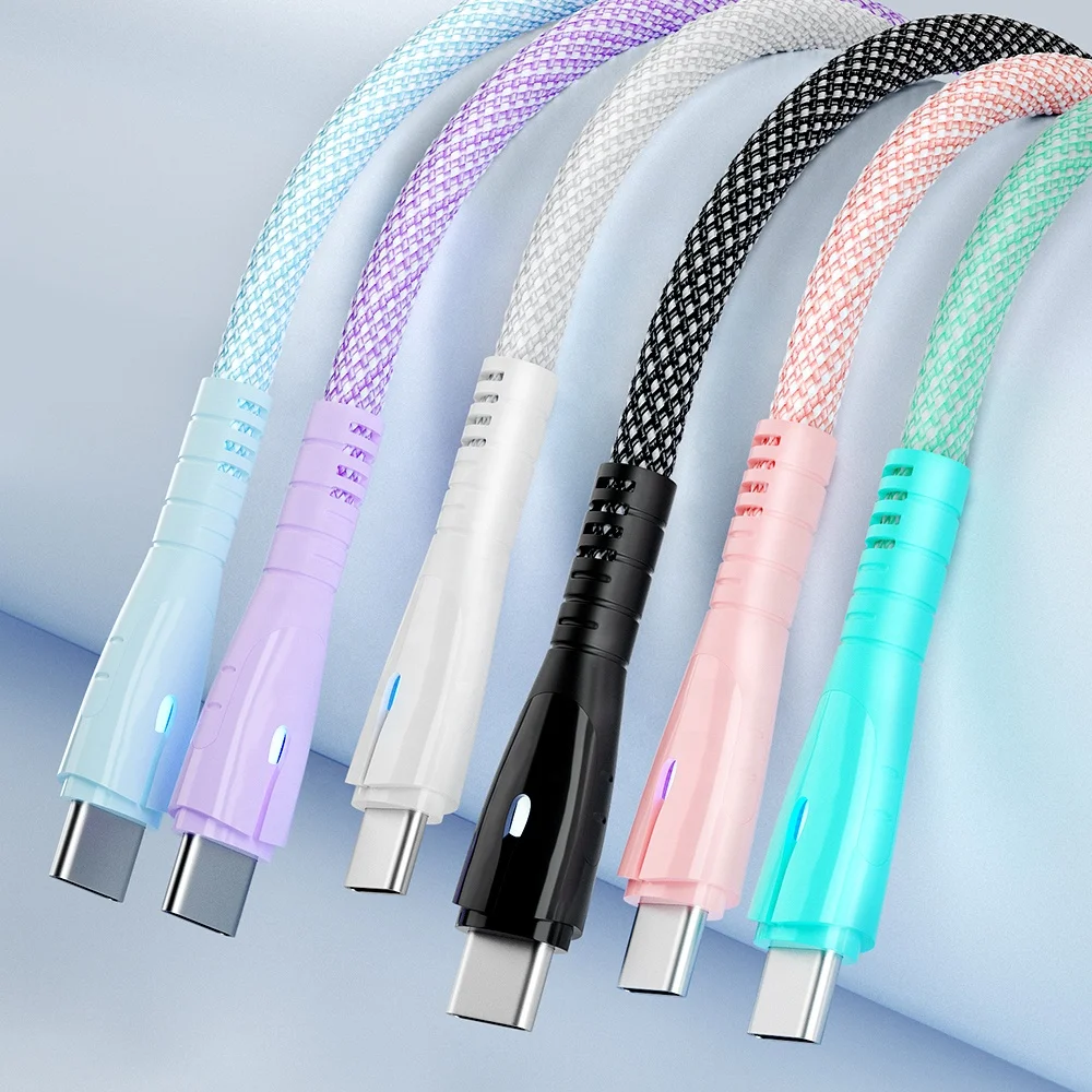 Заводская горячая Распродажа 3A Micro USB C кабель нейлоновый плетеный для быстрой зарядки Тип зарядный шнур сотового