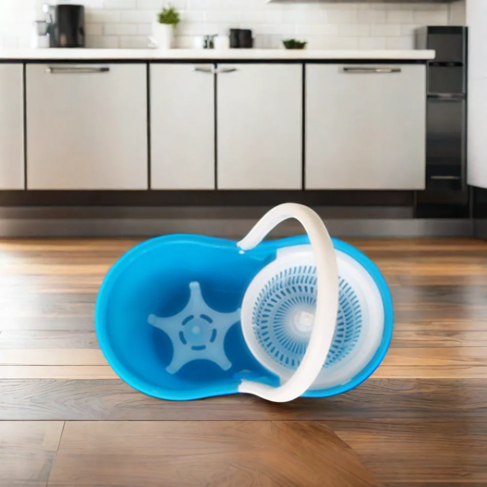 Best Selling 360 Degree Rotating Floor Cleaning Mop Bucket Triangle Shaped Aluminum Pole with Round Head Dirty Water Departure