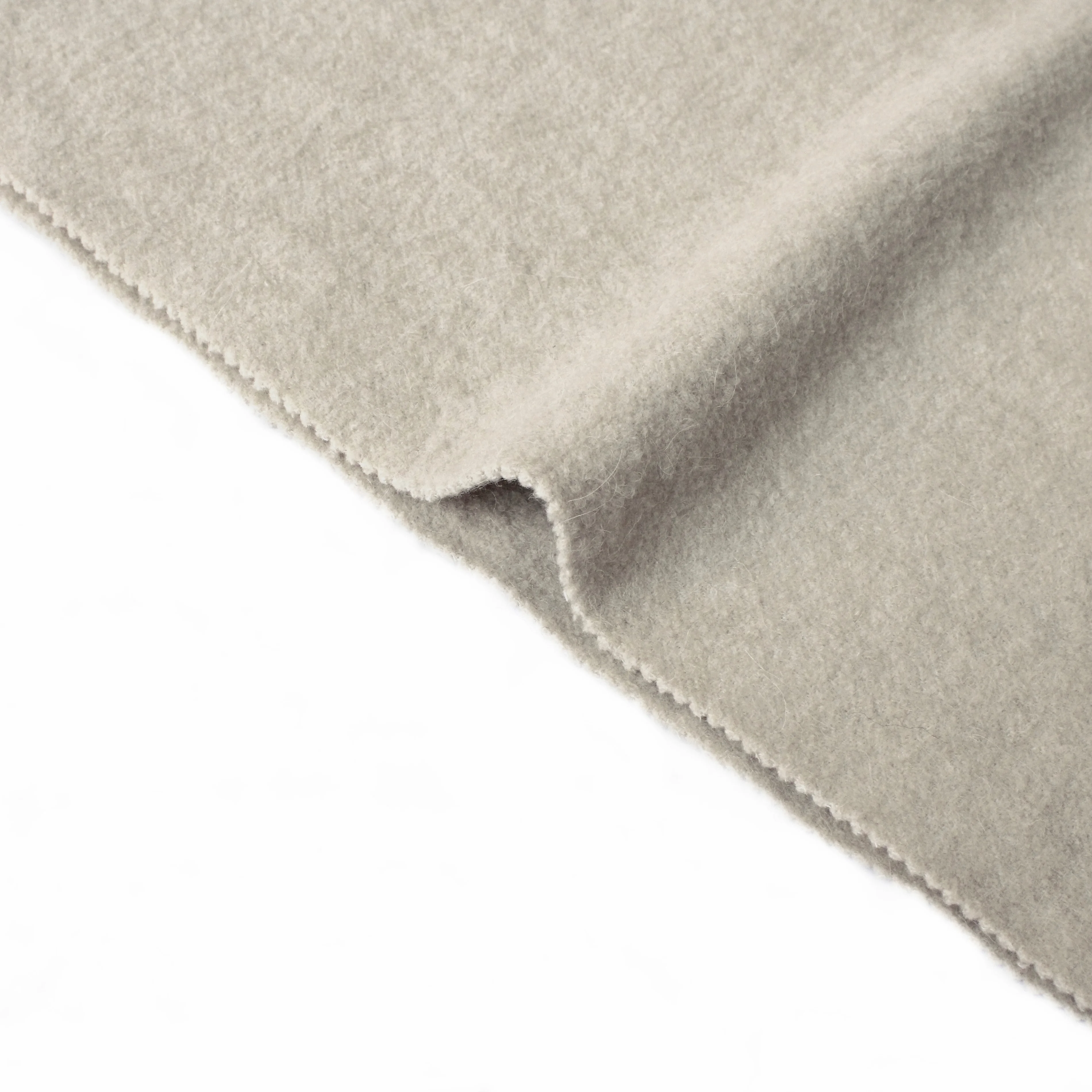 24 New Arrival High Quality Brand Fashion Champagne Woven Double Faced Alpaca Merino Wool Tweed Fabric for Overcoat Suit Dress