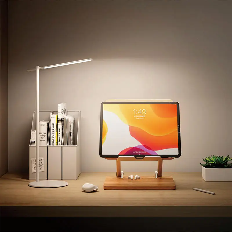 Customized Logo Portable Wooden Computer Monitor Display Stand Laptop Desk Accessory Holder Tray