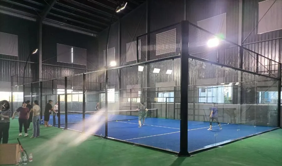 Enlio Customization Chinese Padel Tennis Court with PU artificial grass cancah de paddle tennis court