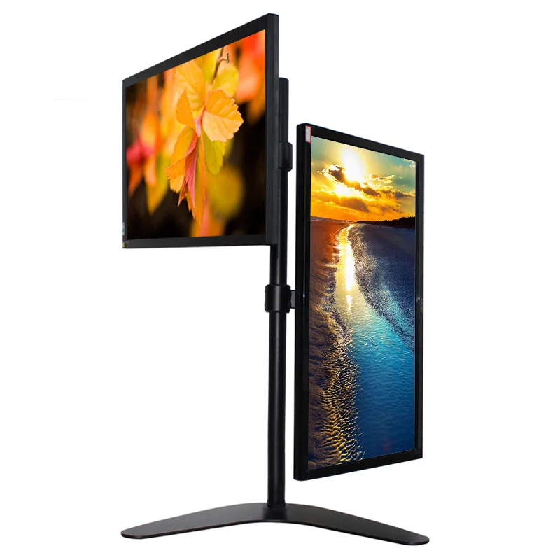 Hillport Adjustable Computer Dual Monitor Holder Arm Desk Mount Stand