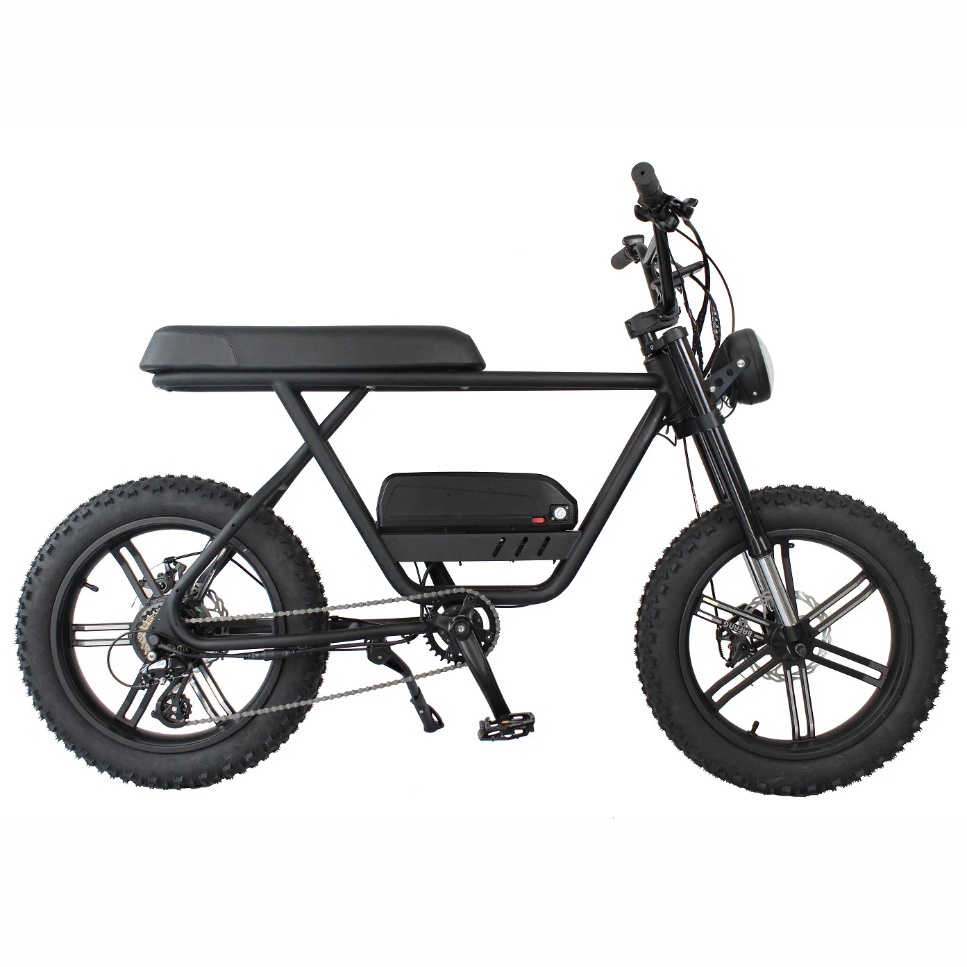 Factory Hot Products 20 Fat Tyre Mountain Electric Bicycle Long Saddle Full Suspension Electric Bike Rear Drive Ebike