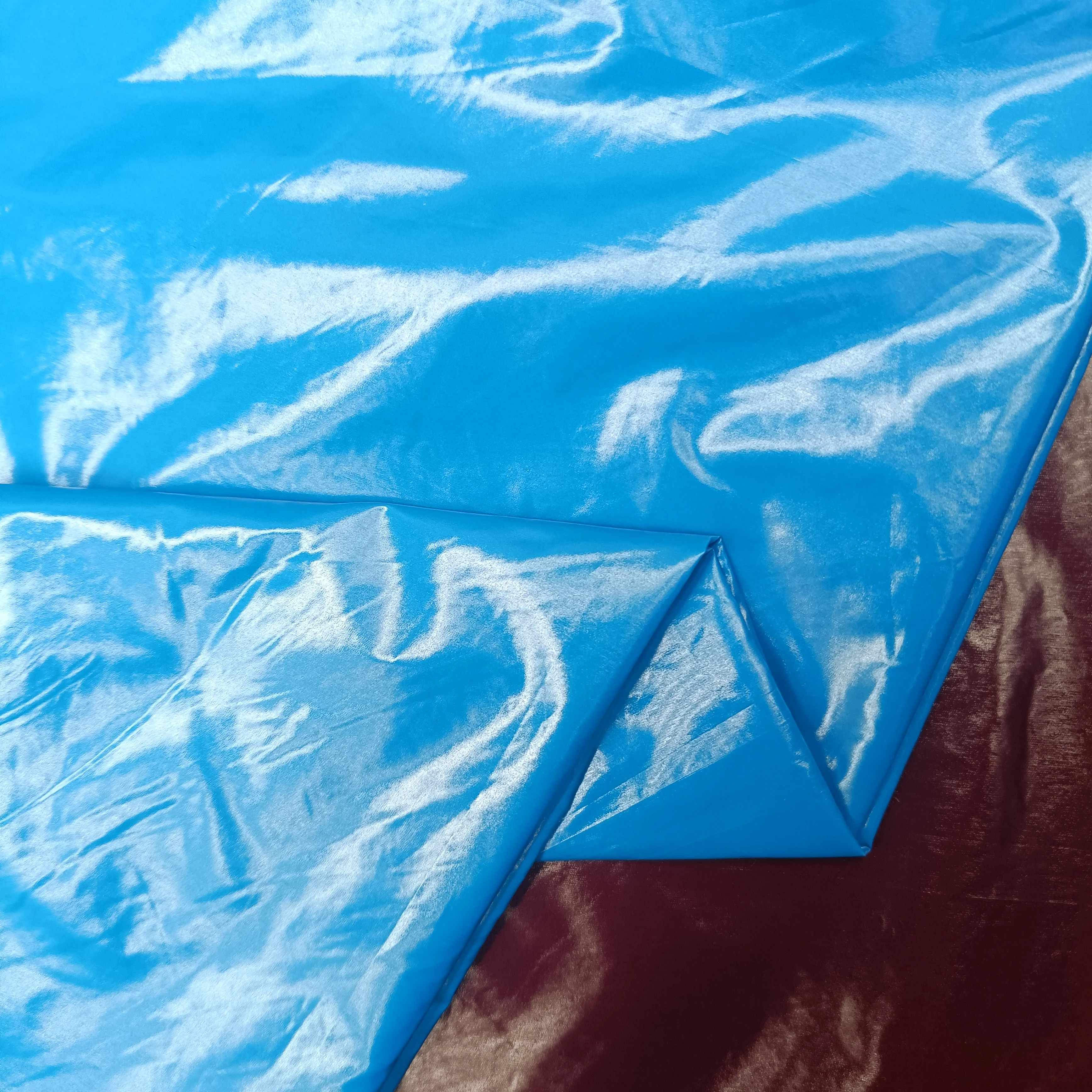 Wholesale high quality full dull 380T nylon fabric 100% down proof PU Coated fabric