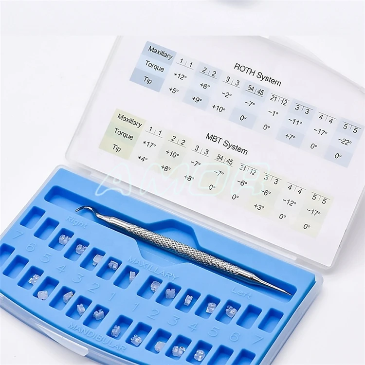 Orthodontic Ceramic Brackets Dental MBT Self-Ligating Clear Brackets