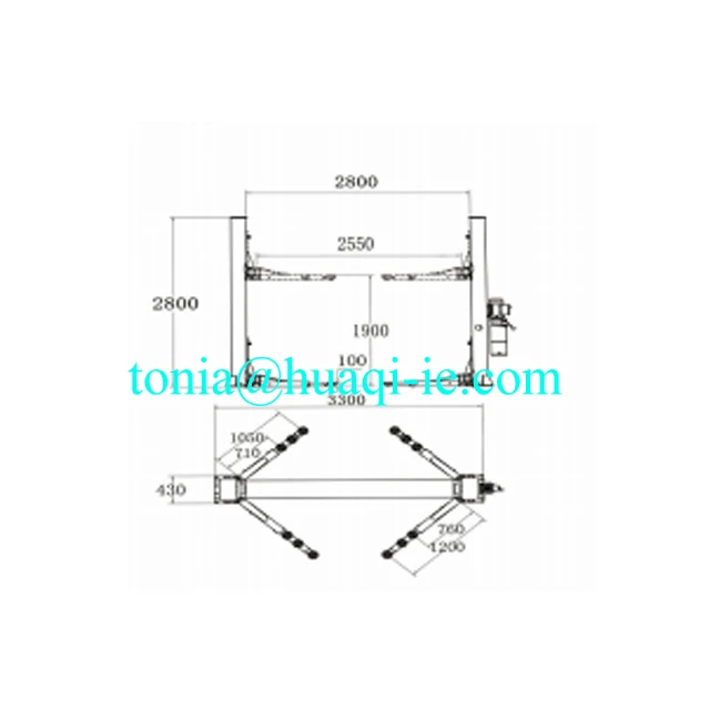 YL140   Special price for a limited time  3tons /4tonstwo post car lifts with mechanical dual point release