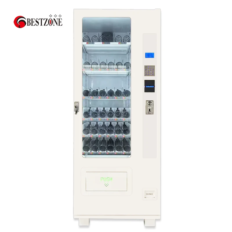 Automatic Coin Operated Milk Tea Snack Drink Combo Vending Machine