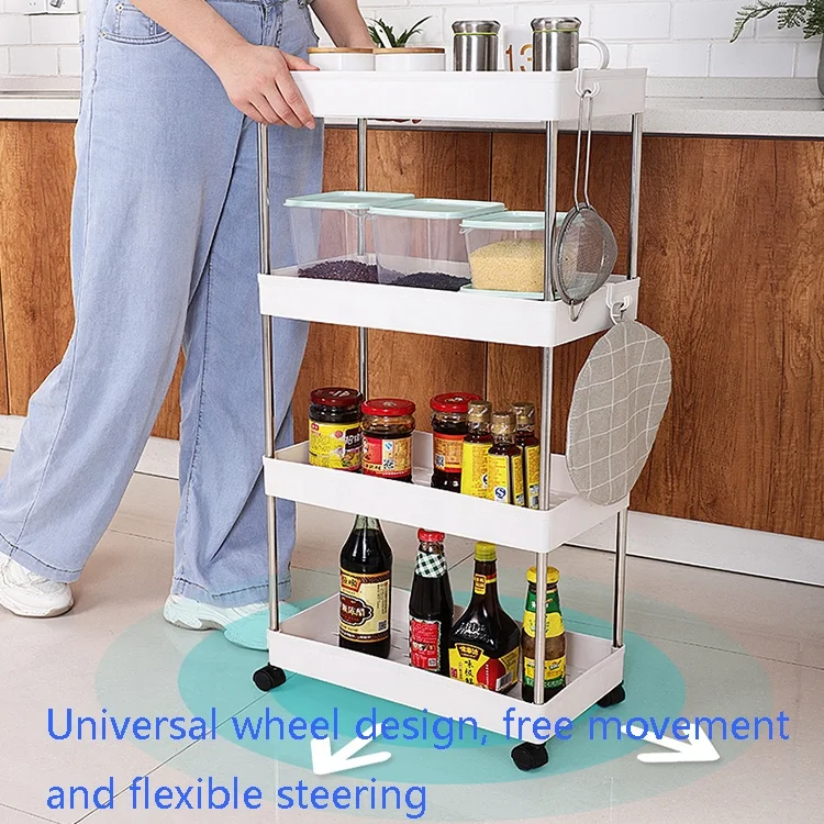 Multifunctional Use Storage Racks Shelving Units Plastic Kitchen Shelf Seasoning Rack