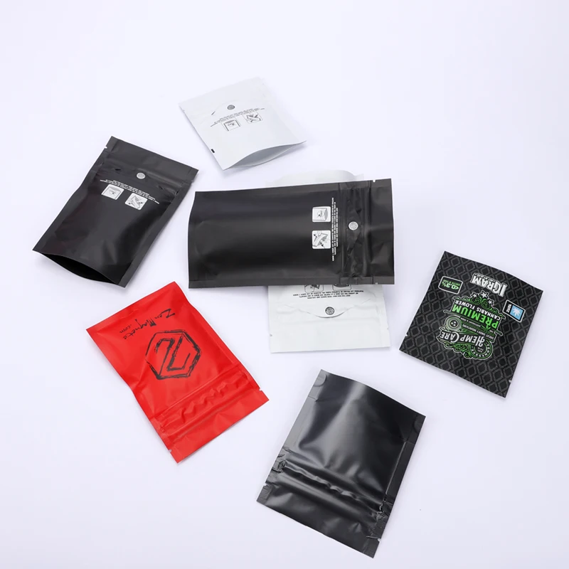 Ready to Ship smell proof child resistant food exit mylar zipper bag in stock may Custom printed