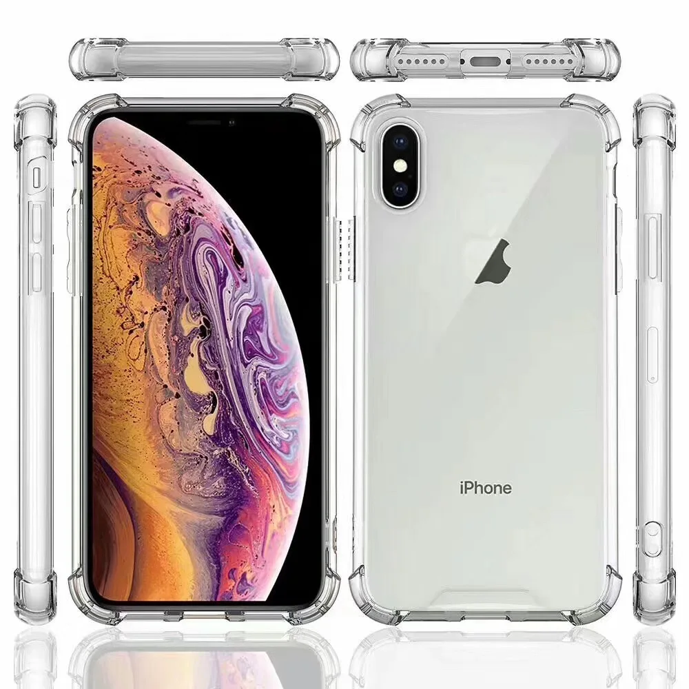 Противоударный жесткий акриловый прозрачный чехол для iPhone 11 оптом 1 5