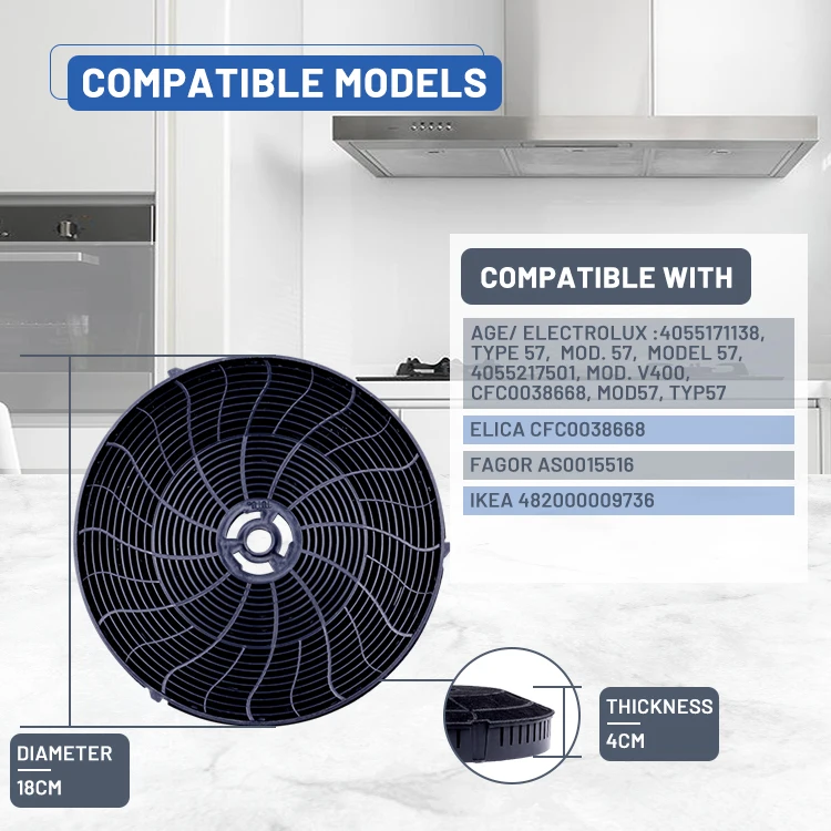 Smoking Grease Filters For Kitchen Fan Smoke Mount Range Hood Carbon Filter Replacement Activated Carbon Air Charcoal Filter