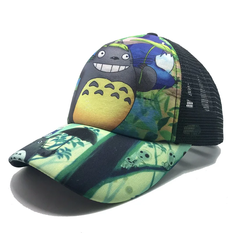 Anime peripheral hat Uzumaki Naruto Luffy Hatsune Totoro Jesus survival summer adjustable peaked baseball mesh cap
