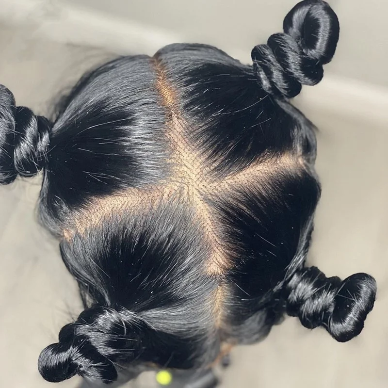 HD Lace Fake Scalp Wig Bleached Knots 12A Grade 100% Human Hair Top Quality Lace Front Wig Full Lace Wig