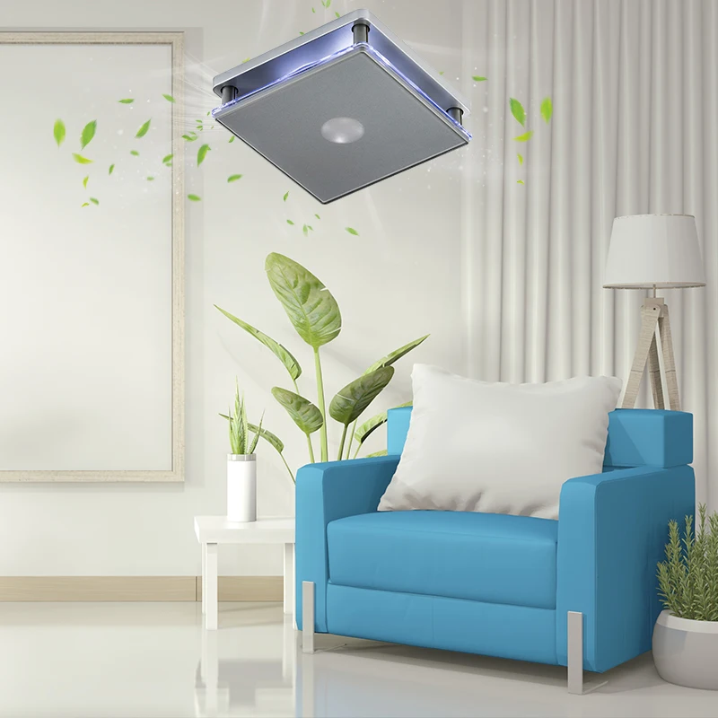 Factory Sale Stylish Look Decorative Panel  Extractor Fan Automatic Square Exhaust Fan For Bathroom