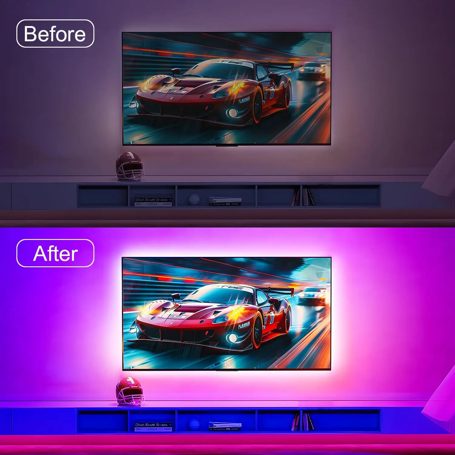 LED Strip 5V USB Controller with 44 Keys Remote Control RGB Color Changing LED Backlight TV
