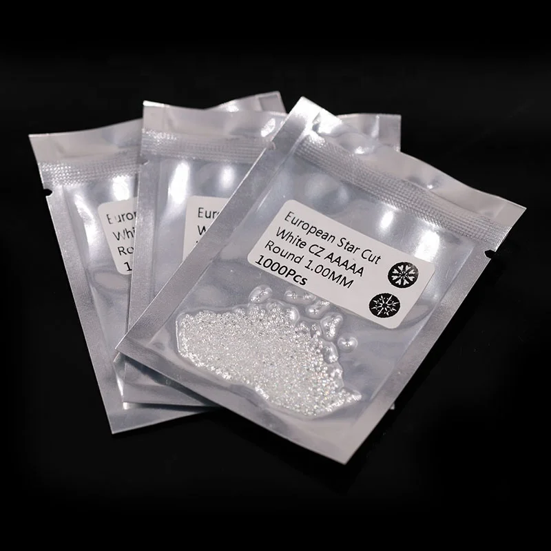 Round Diamond Shape Synthetic White CZ gems cubic zirconia stones Buyers in Sri Lanka