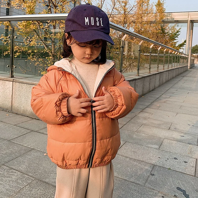 custom  Cross-border direct supply korean style kids clothing girls jacket winter down coat