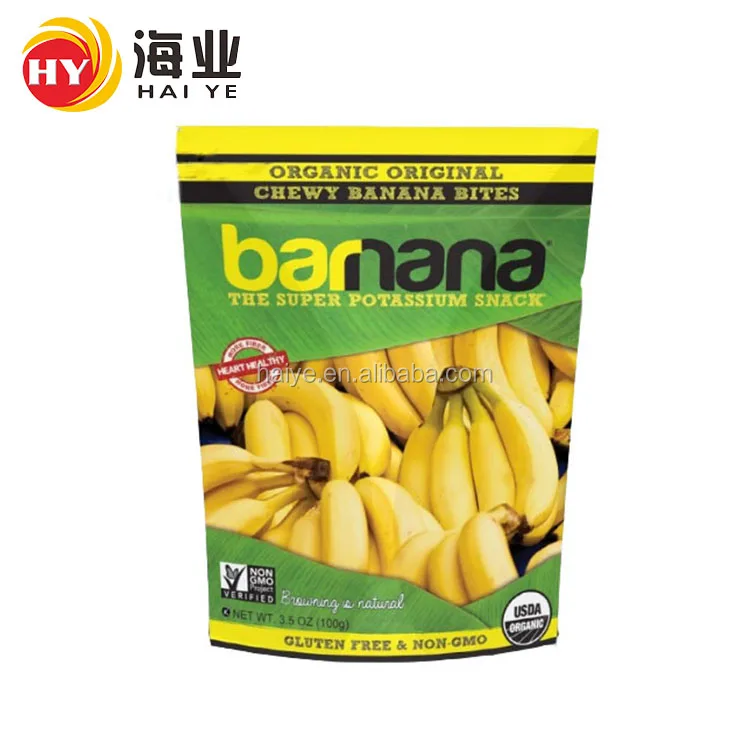 Custom Plantain Potato Chips Packaging Bags Aluminum Foil  Plastic Roll Film Banana Empty Chip Bag Package