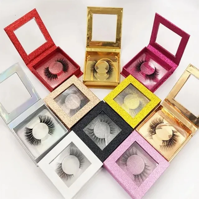 
New product private label custom luxury 3 pair eyelash box 25mm mink eyelashes 